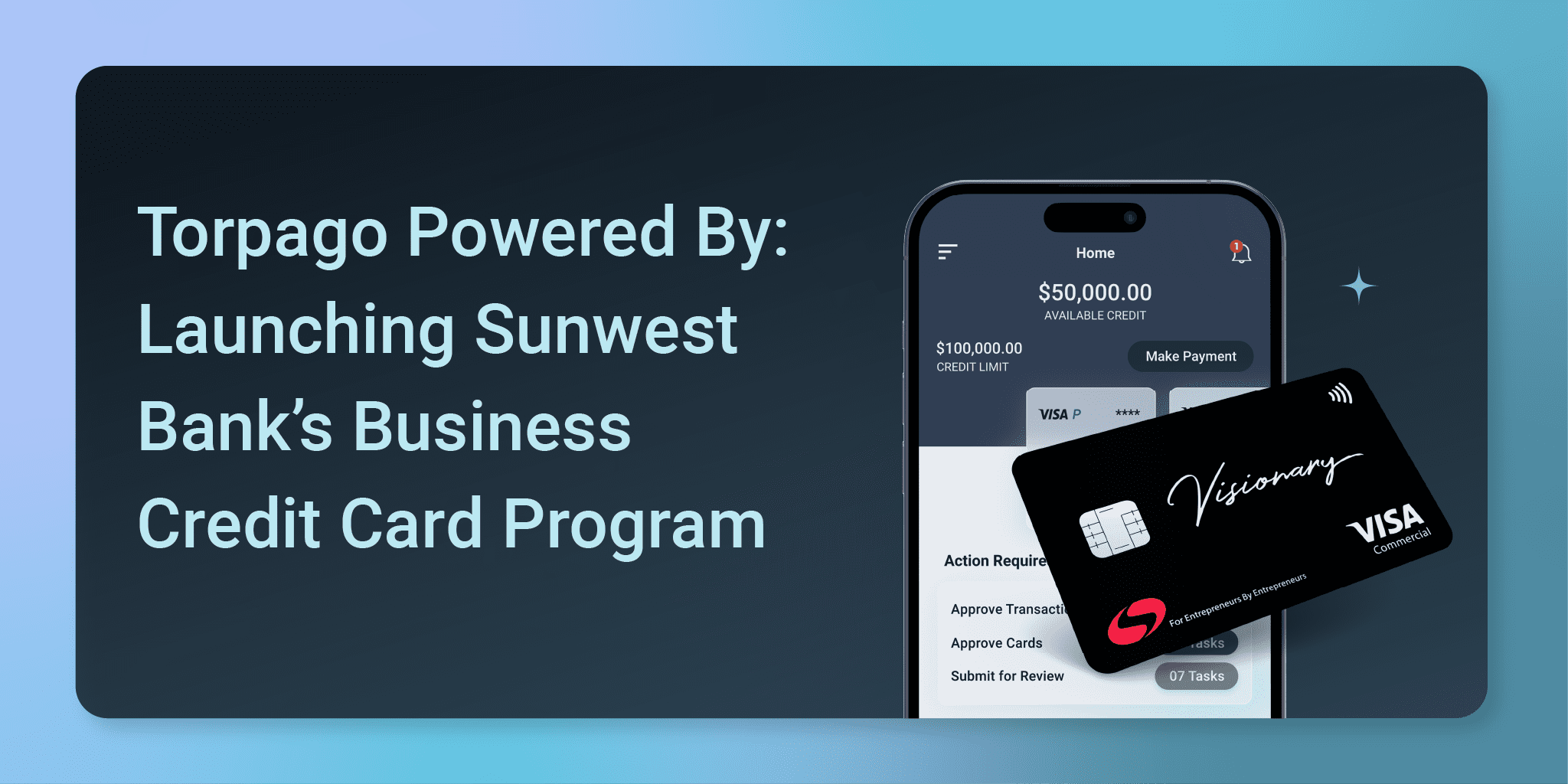 Torpago Powered By: Launching Sunwest Bank’s Business Credit Card Program